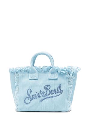 Borsa a mano Vanity in canvas di cotone celeste SAINT BARTH KIDS | VAMI00100404L